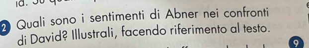 Quali sono i sentimenti di Abner nei confronti 
di David? Illustrali, facendo riferimento al testo.