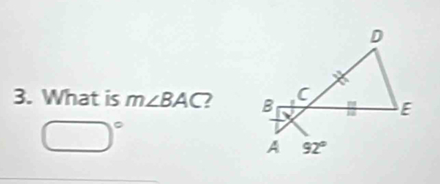 What is m∠ BAC 2
□°