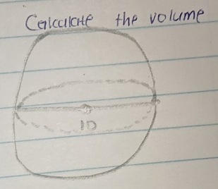 Colcalate the volume