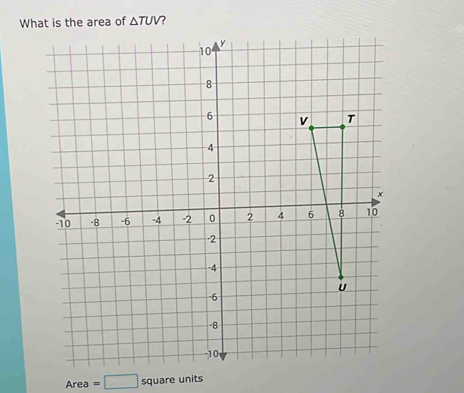 △ TUV
Area =□ squareur