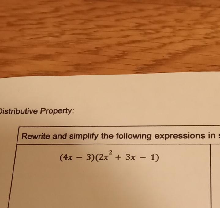 Distributive Property:
: