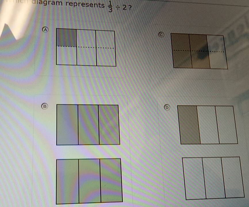 diagram represent  1/3 / 2 ? 
①