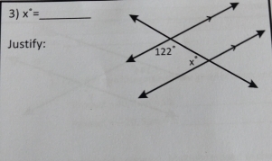 x°= _
Justify: