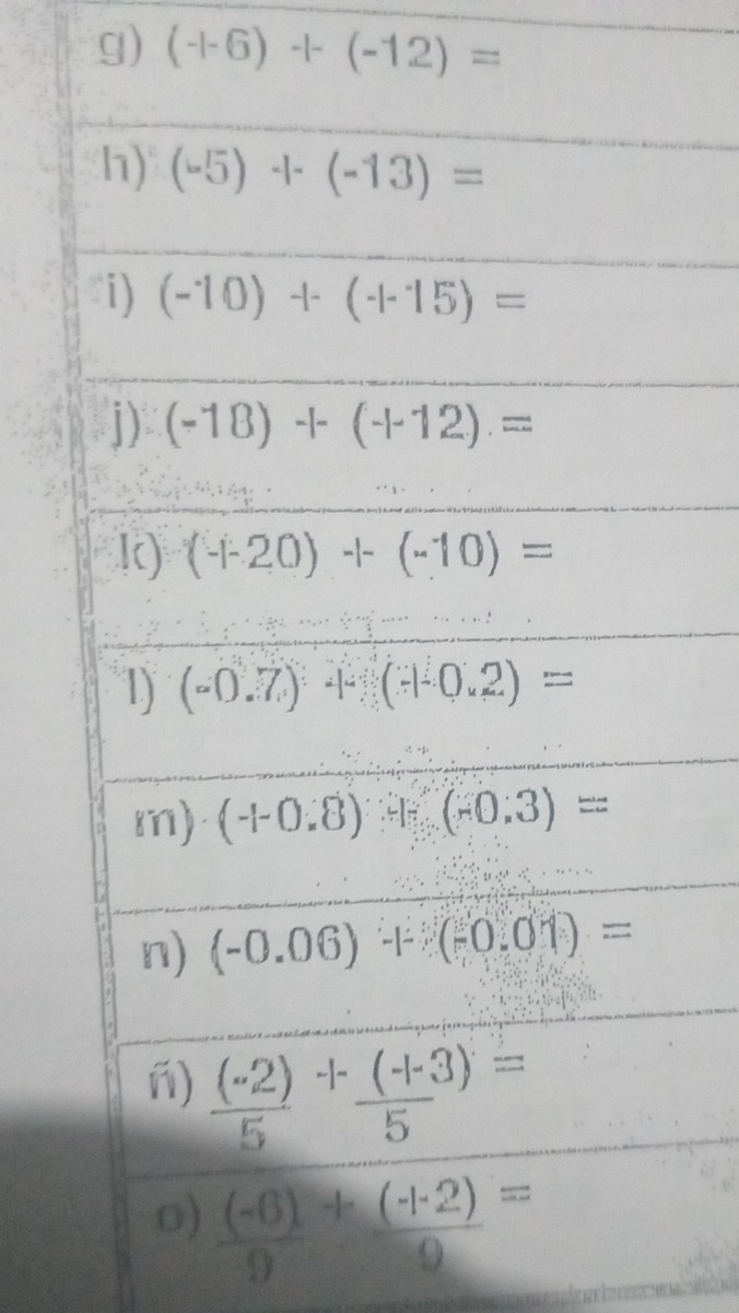 (-1-6)+(-12)=