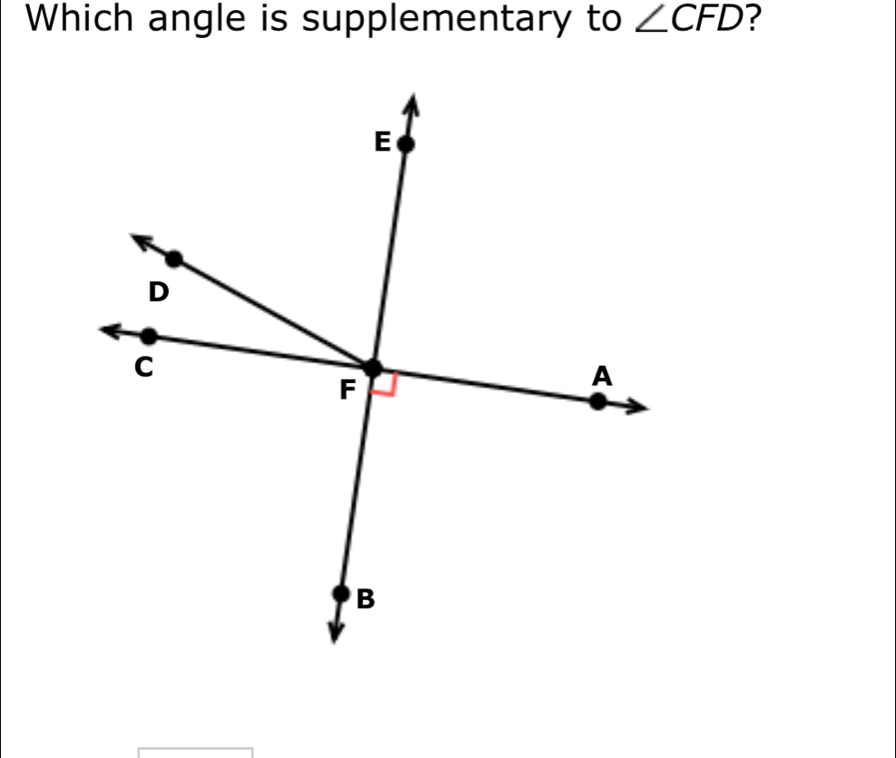 Which angle is supplementary to ∠ CFD ?