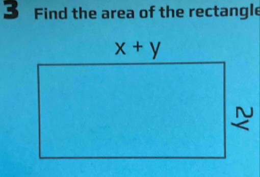 Find the area of the rectangle