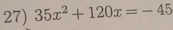 35x^2+120x=-45