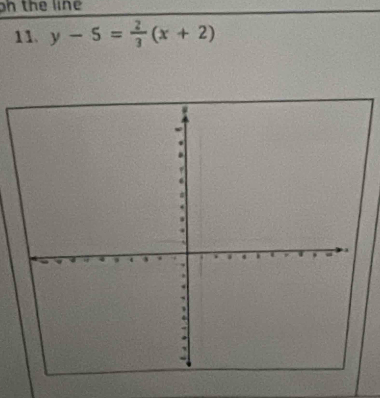 oh the line 
11. y-5= 2/3 (x+2)