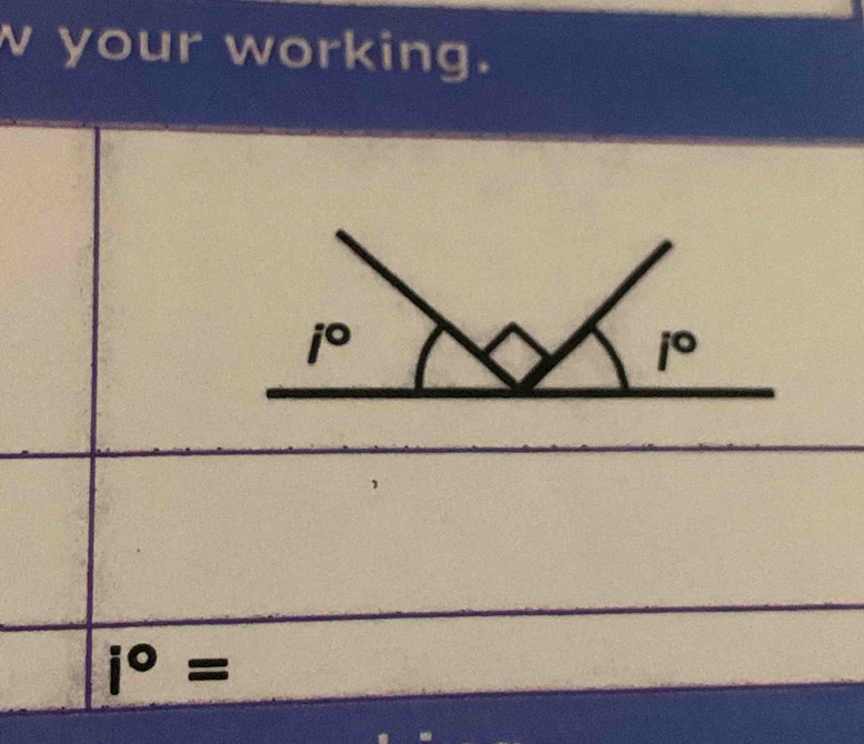 your working.
i°=