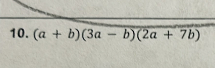 (a+b)(3a-b)(2a+7b)