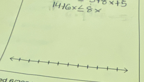 14+6x≤ 8x -18x+5