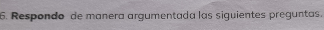 Respondo de manera argumentada las siguientes preguntas.