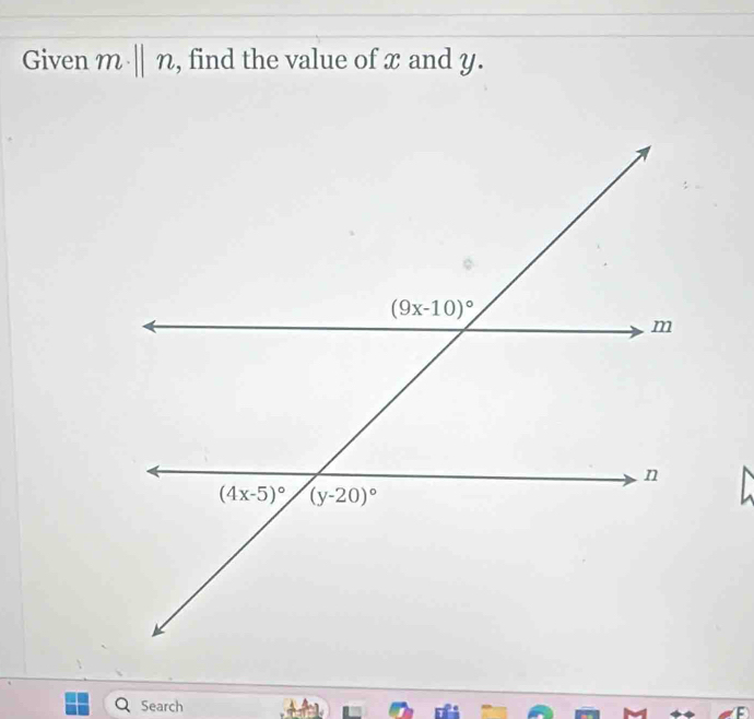 Given m· ||n , find the value of x and y.
Search