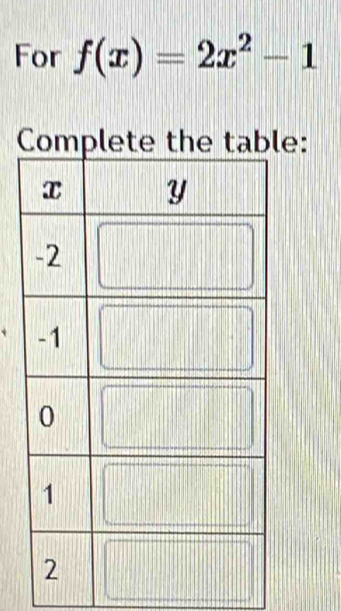 For f(x)=2x^2-1
: