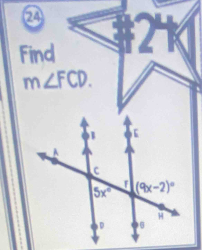 Find
m∠ FCD.