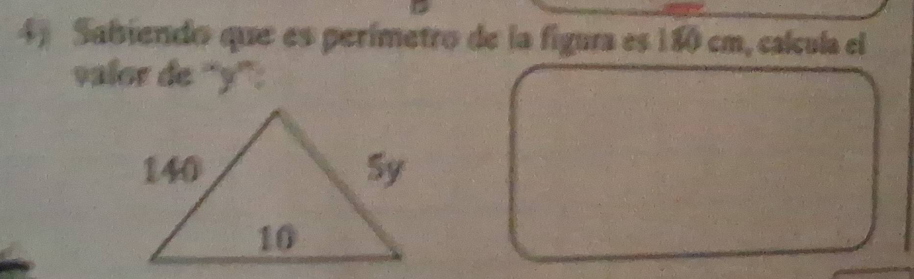 Sabiendo que es perímetro de la figura es 180 cm, calcula el 
valor de ''' y ”: