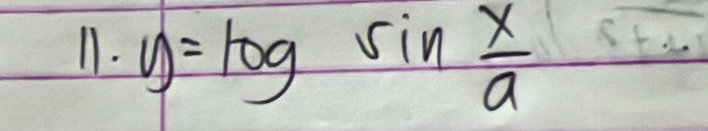 y=log sin  x/a 