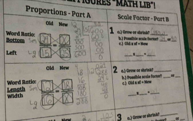 PGURES “MATH LIB”! 
3 a.) Grow or shr 
_or_