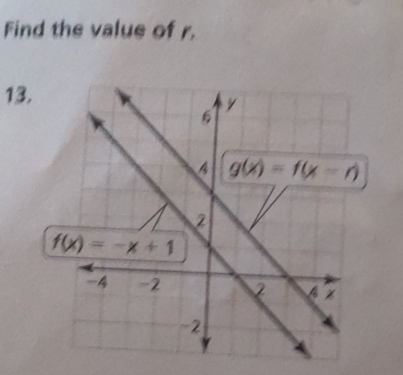 Find the value of r.
13