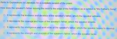 Solved: Refer to Explorations in Literature for a complere version of ...