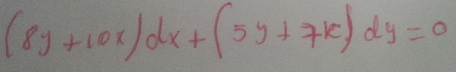 (8y+10x)dx+(5y+7x)dy=0