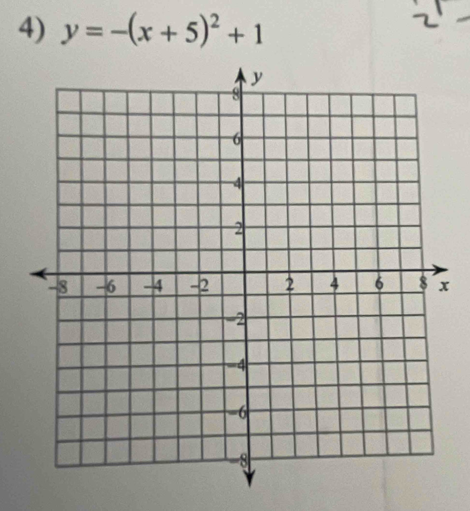 y=-(x+5)^2+1