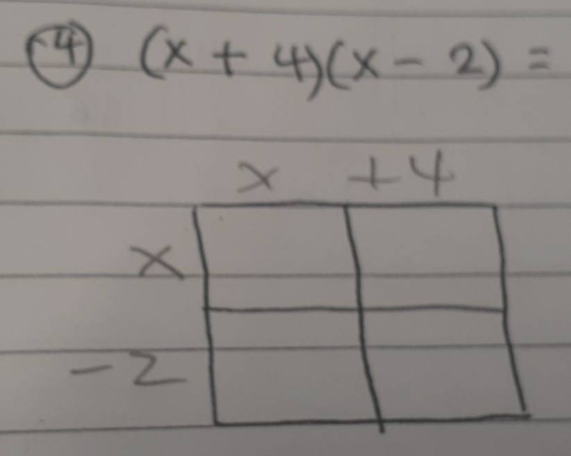 ④ (x+4)(x-2)=