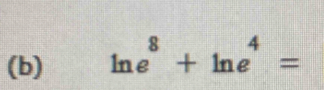 ln e^8+ln e^4=