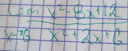 frac lim xto _ x^(8x^2)6x^2+2x+6