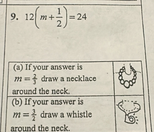 12(m+ 1/2 )=24
around