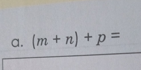 (m+n)+p=