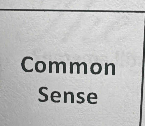 Common 
Sense