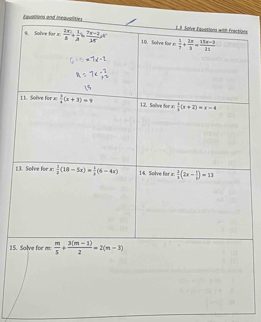 Equations and Ineq
15. Solve for m: