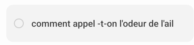 comment appel -t-on l'odeur de l'ail