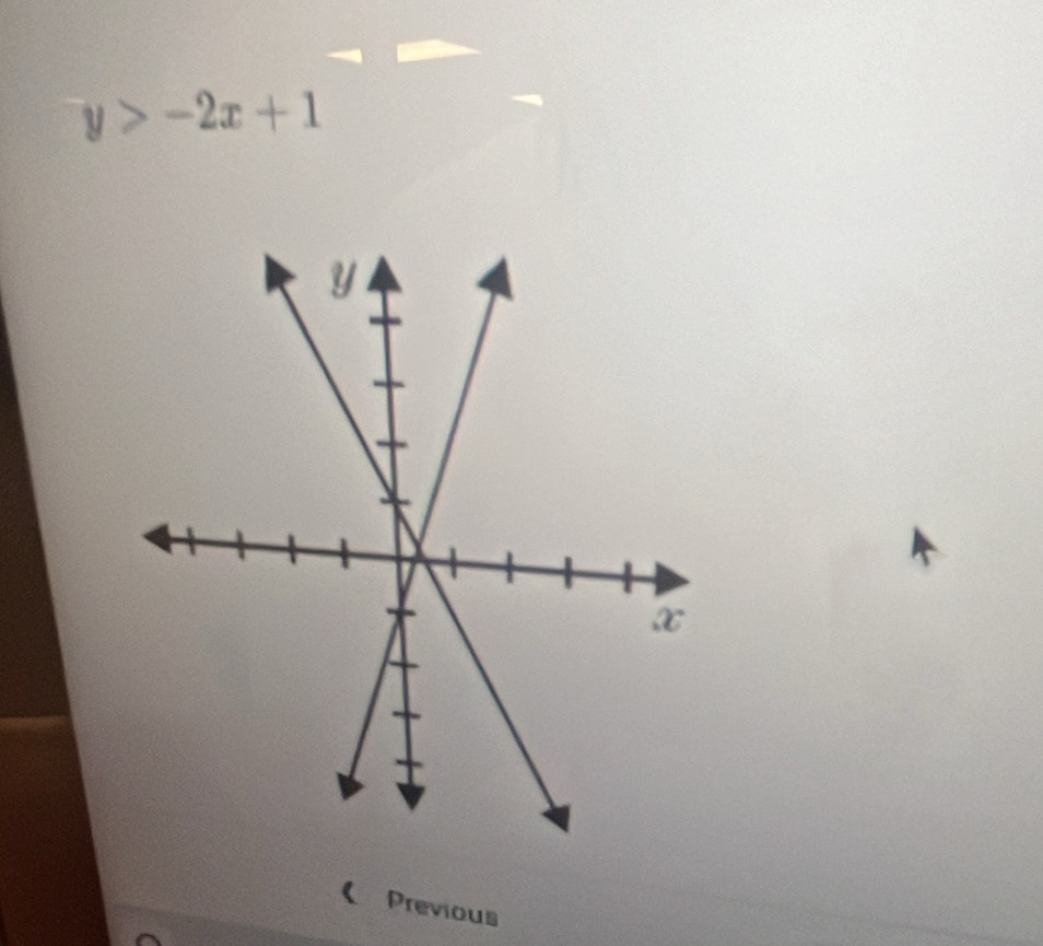 y>-2x+1
( Previous