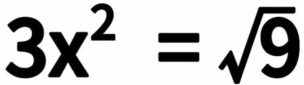 3x^2=sqrt(9)