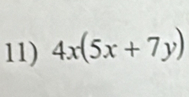 4x(5x+7y)