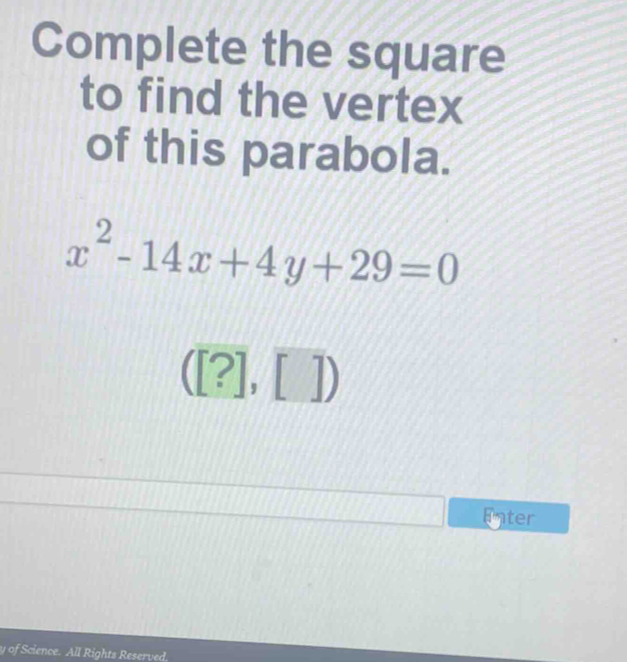 solved-complete-the-square-to-find-the-vertex-of-this-parabola-x-2