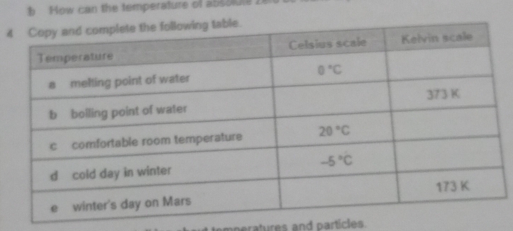 How can the temperature of absolute 2
4
emperatures and particles.