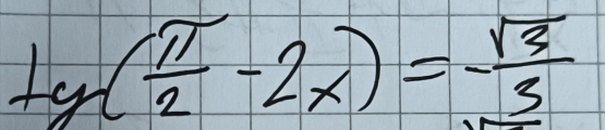 +y( π /2 -2x)=- sqrt(3)/3 