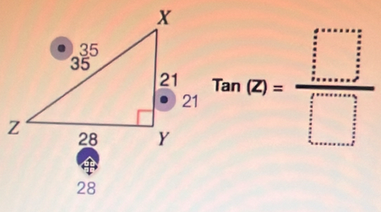 tan (2)= □ /□  