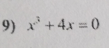 x^3+4x=0