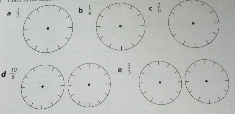 a  1/2 
b  1/4 
C  2/6 
d  10/6 
e  5/3 