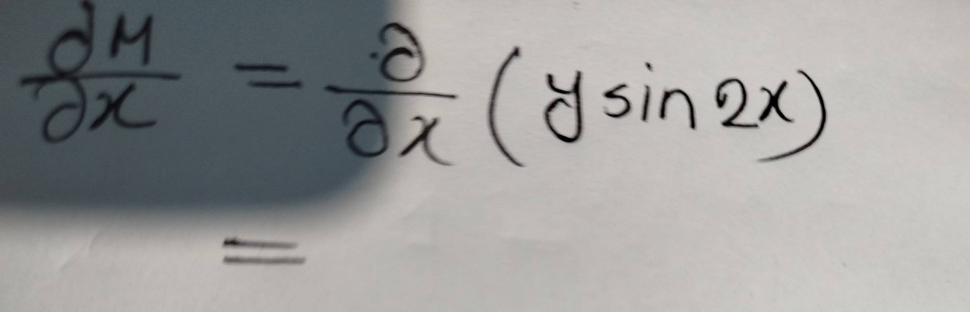  dy/dx = 8/8x (ysin 2x)