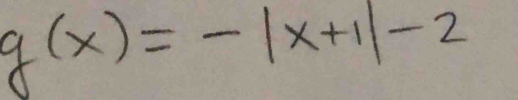 g(x)=-|x+1|-2