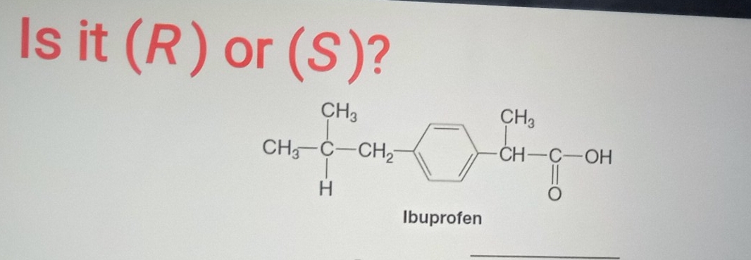 Is it(R) or (S) ?
_