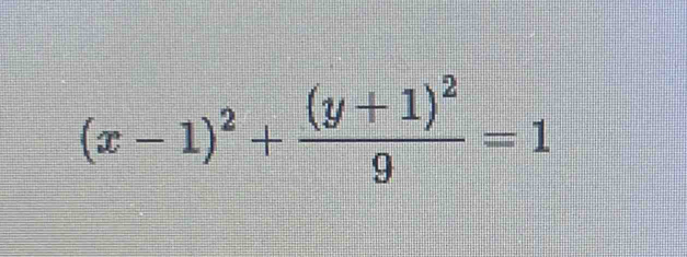 (x-1)^2+frac (y+1)^29=1