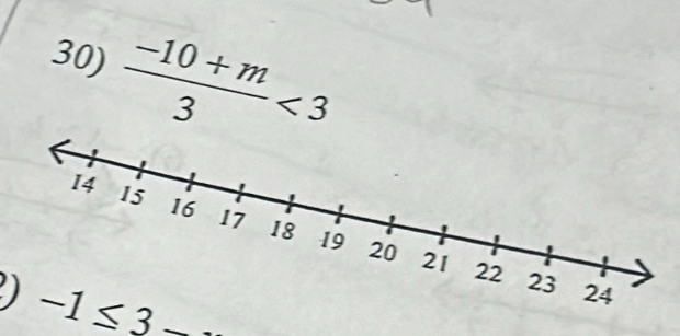  (-10+m)/3 <3</tex>