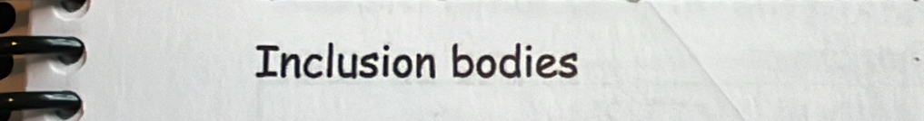 Inclusion bodies