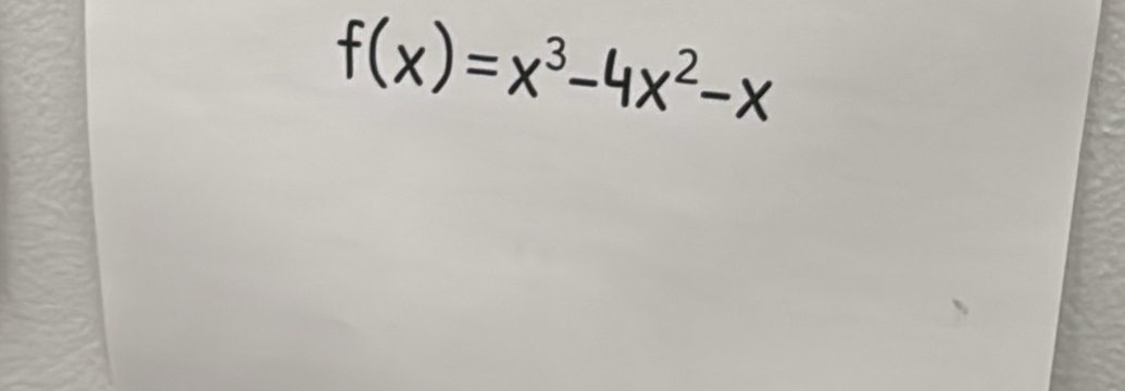 f(x)=x^3-4x^2-x